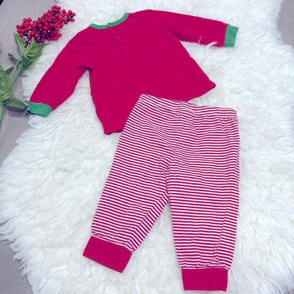 Little Me Baby’s "My First Christmas" 2 Piece Reindeer Set Red White Outfit 9M ! - Picture 2 of 10